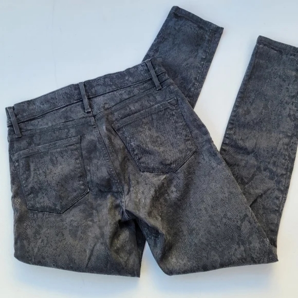 FRAME DENIM Le Skinny De Jeanne Tonal Python Snake Print Jeans - Picture 14 of 14